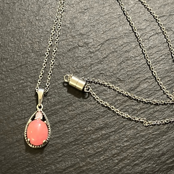 Pink Fluorite and Rose Quartz 20” Necklace - Picture 2 of 10